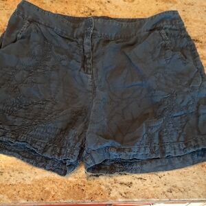 Tommy Bahama Navy Embroidered High-Rise Women’s Shorts